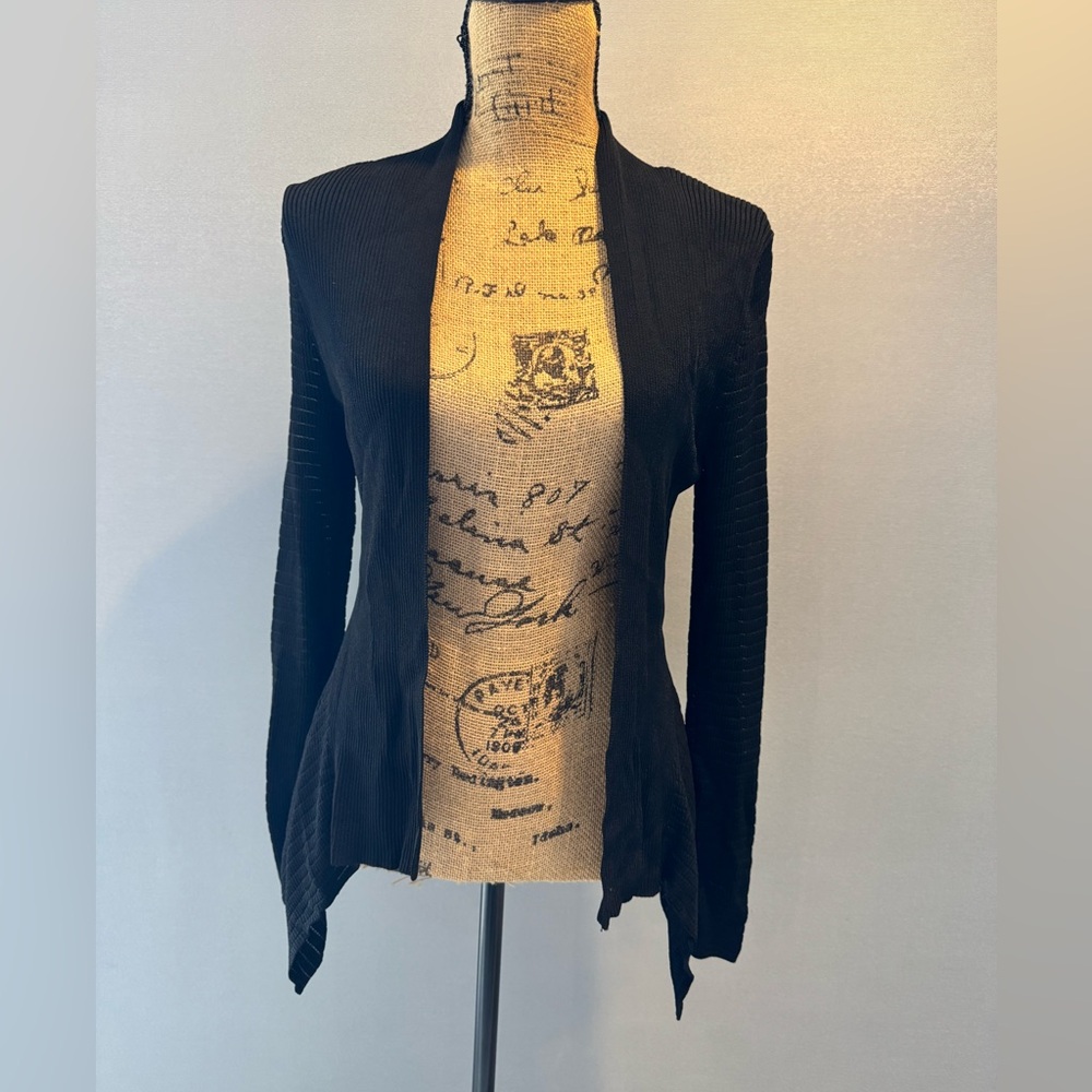 White House Black Market Black Open Front Cardigan